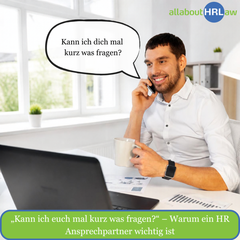 HR-Ansprechpartner im Gespräch am Telefon während der Arbeit am Laptop